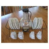 MID CENTURY MODERN HAZEL ATLAS PLATE AND---
