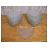 (28) GLASS SNACK PLATES