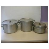 (3) ALUMINUM STOCK POTS