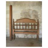 VINTAGE WALNUT TWIN SIZE BED FRAME