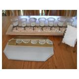 TABLE  CENTERPIECE AND MIRRORS