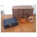 JEWLERY BOXES AND DRESSER CLOCK