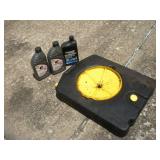 OIL AND OIL DRAIN PAN (10W 30 AND 5W 20)
