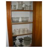 GLASSWARE CONTENTS OF CABINET