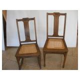 (2) VINTAGE MATCHING CANED CHAIRS