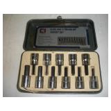 CI 3/8 DRIVE HEX AND BIT SOCKET SET