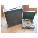 VINTAGE BASS AMP AND RECORD PLAYER