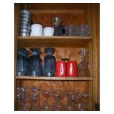 GLASSES AND STEMWARE CONTENTS OF CABINET