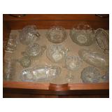 PRESSED GLASS CONTENTS OF DRAWER