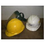 HARDHATS AND FACE SHIELD