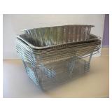 ALUMINUM SERVING TRAYS W/ STERNO RACKS