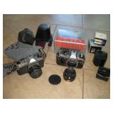 VINTAGE PENTAX SUPER PROGRAM AND K1000 CAMERAS