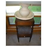 VINTAGE DRY SINK W/ PITCHTER AND BOWL