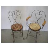(2) VINTAGE ICE CREAM CHAIRS