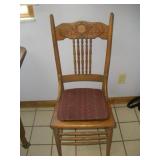 OAK PRESSED BACK CHAIR