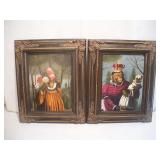 2 FRAMED MONKEY PRINTS 19 X 23 INCH
