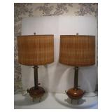1 PR 35 INCH TALL  MID CENTURY MODERN TABLE LAMPS