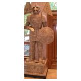 20TH CEN. CHINESE 8FT TALLTESSELATED BONE SHI STAT