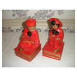 M.C.M KREISS & CO. HAND PAINTED JAPANESE BOOK ENDS