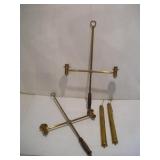 BRASS CHURCH PROCESSIONAL CANDLE STICK HOLDERS
