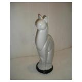 ROYAL HAEGER CERAMIC WINKING CAT W/ GLASS EYE