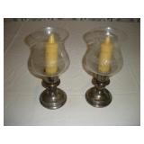 2 STERLING CANDLESTICK HOLDERS