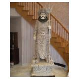 20TH CEN. ANCIENT CHINESE 8FT TALL ETCHED STATUE