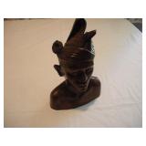 BALINESE INDONESIAN BALI MAN CARVED STONE BUST
