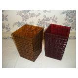 2 MID CENTURY MODERN PLASTIC WASTE PAPER BASKETS