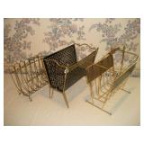3 MID CENTURY MODERN MAGAZINE RACKS