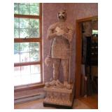 20TH CEN. CHINESE 8FT TALLTESSELATED BONE SHI STAT