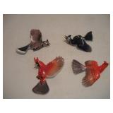 VINTAGE NAPCO 5 INCH CERAMIC WALL BIRDS