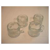 NESCAFE WORLD GLOBE ETCHED GLASS MUGS