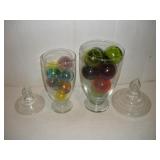 VINTAGE HAND BLOWN GLASS ORBS