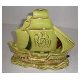 VINTAGE SHIP CERAMIC TV LIGHT 10 X 9 INCHES