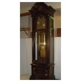 VINTAGE HOWARD MILLER WIND-UP GRANDFATHER CLOCK --