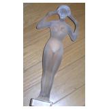 LALIQUE FRENCH CRYSTAL ISIS FEMALE NUDE STATUE