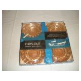 VINTAGE FIRES-OUT CARNIVAL GLASS ASHTRAYS--