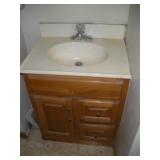 OAK BATHROOM VANITY  19X25X36