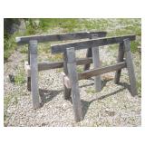 (2) 54 inch Wooden Saw Horses