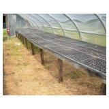 32 Ft Long Greenhouse Plastic Top Planting Tables
