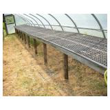 40 Ft Long Greenhouse Plastic Top Planting Tables