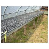24 Ft Long Greenhouse Plastic Top Planting Tables