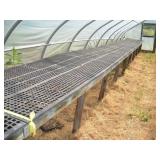 40 Ft Long Greenhouse Plastic Top Planting Tables