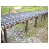 23 Ft Long Greenhouse Plastic Top Planting Tables