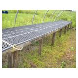 23 Ft Long Greenhouse Plastic Top Planting Tables