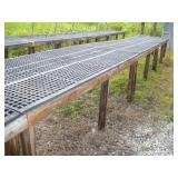 24 Ft Long Greenhouse Plastic Top Planting Tables