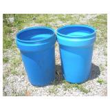 (2) 'GRIEF' 114 Liter Plastic Drums No Lids