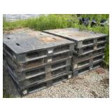 (10) 48 inch x 42 inch Plastic Pallets