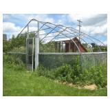 13 ft long Hoop Greenhouse Frame with Chicken Coop